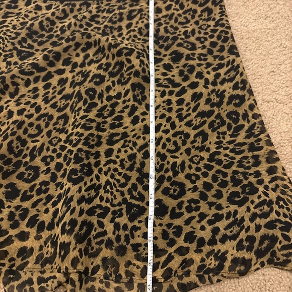 Express Y2K 2000s coquette Halloween chetah print leopard mini skirt size small - Picture 10 of 11